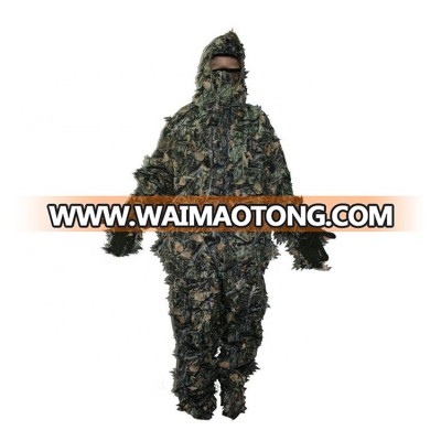 Hunting Shooting Camouflage Suits Lightweight Hooded Camouflage Hunting Suits 3D Leaf Ghillie Suit