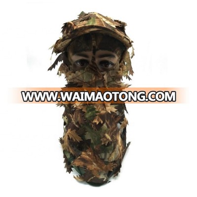 Hunting Camouflage Leafy Hat With Full 3D Face Mask